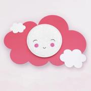 LED-vegglampe Picture Cloud Starlight Smile, rosa