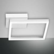 LED-taklampe Bard, 27x27cm, hvit