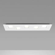 Fabbian Quarter - LED-taklampe 5 lyskilder, hvit