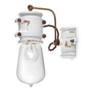 Hvit vegglampe Nicolo i vintagestil