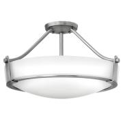 Hathaway taklampe med avstandsstykke, nikkel Ø53cm