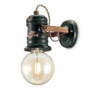 Vegglampe C1843 i vintagedesign svart