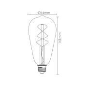 LED-pære E27 ST64 4 W 2 200 K rav med sensor