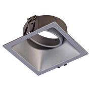 Komfort innfellingslampe, kantet, aluminium