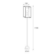 Cubic³ 3371 veilampe antikk messing/opal