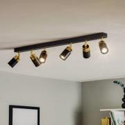 Downlight Reno, 6 lyskilder, svart/gull