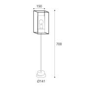 Cubic³ 3370 veilampe antikk messing/opal