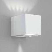 Vegglampe Dau med terningform up-og downlight alu