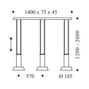 OLIGO Glance LED-pendellampe 3 lyskilder kasjmir