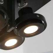 LED-takspot Westpoint 4 lyskilder svart