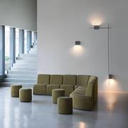 Vibia Structural 2600 LED-vegglampe, mørkegrå