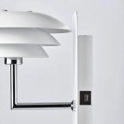 Dyberg Larsen DL20 USB Shelf vegglampe, hvit