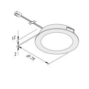 Integrert LED-møbelbelysning FAR 68 stål 4W 2.700K