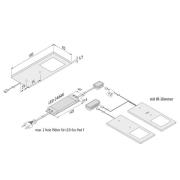 LED-benkbelysning Eco-Pad F 2 stk 4 000 K alu