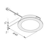 LED-møbelbelysning FAR 58 stål 5 stk 3W 4 000 K