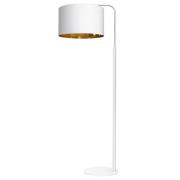 Soho gulvlampe, sylindrisk, buet, hvit/gull