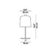 Luceplan Zile bordlampe mursteinsrød, høyde 42 cm