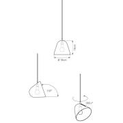 Nyta Tilt S pendellampe kabel 3 m rød, grå