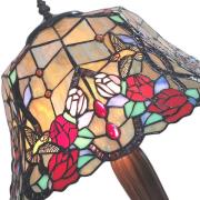 Bordlampe 5LL-6072 gul, Tiffany-stil