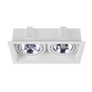 Innfelt downlight Mod II, 2 lyskilder, hvit