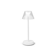 Ideal Lux Lolita LED-terrasselampe, batteri hvit