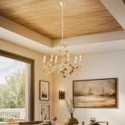 Lysekrone Collana metall med 6 lyskilder elfenben