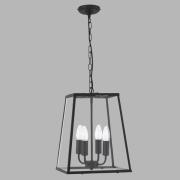 Hengelampe Lantern, svart, 4 lyskilder
