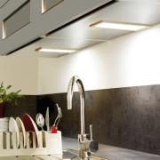 Flat benkbelysning LED Sky stål 3.000K