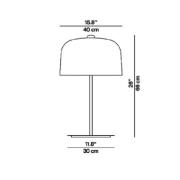 Luceplan Zile bordlampe duegrå, høyde 66 cm