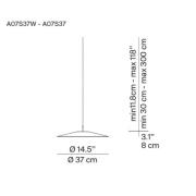 Luceplan Koinè LED-pendel 927 Ø37cm svart