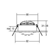 Innfelt LED-takspot Dione 4 000 K svart