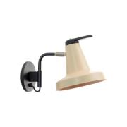 Garçon vegglampe, kort arm, beige/sort