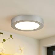 Prios LED-taklampe Edwina, sølv, 23 cm, sett med 2 stk