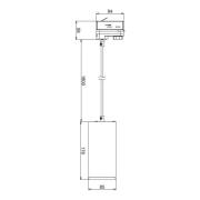 LED-pendellampe Lucea 3-krets 15W hvit