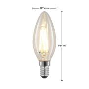 LED-filamentpære E14 4W 827 stearinlys dimbar 2stk