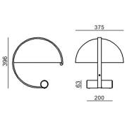 Stilnovo Meta LED-bordlampe inkl. E27-LED svart