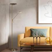 LED-gulvlampe Brantford leselampe, gammel messing