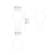 Zafferano Olimpia batteridrevet bordlampe IP54 hvit