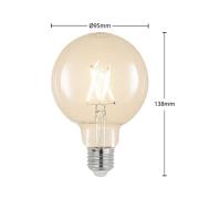 LED-pære E27 4W 2 700 K G95 globe klar 3 stk