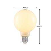 LED-pære E27 8W 2 700 K G95 globe dimbar opal 2stk