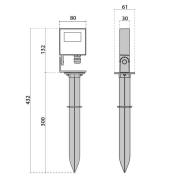 LED-lampe med jordspyd Focus+Zero Kit S/EW 4 000 K