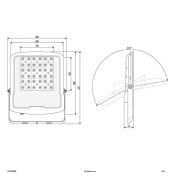 EVN Panthera utendørs LED-spot IP65 100W 4000K