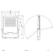 EVN Panthera utendørs LED-spot IP65 150W 4000K