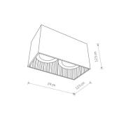 Downlight Groove, 2 lyskilder, hvit