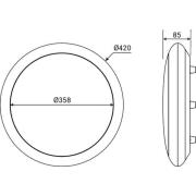 BRUMBERG Gavan LED-taklampe, IP65, hvit, Ø42cm