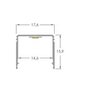 BRUMBERG One LED utenpåliggende monteringsprofil, aluminium, høy, 1 me...