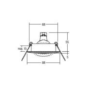 BRUMBERG Breena-R innfelt GX5.3 rund hvit blank