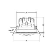 BRUMBERG BB23 innfelt IP65 RC driver kantet nikkel