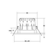 BRUMBERG BB21 IP65 innfelt RC driver rund hvit