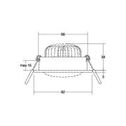 BRUMBERG BB35 innfelt RC driver kantet svart